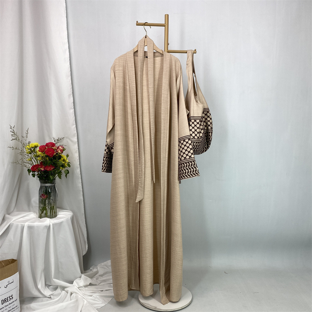 Women Bags In Dubai - Müslüman Açık Ön Abaya Kadın Uzun