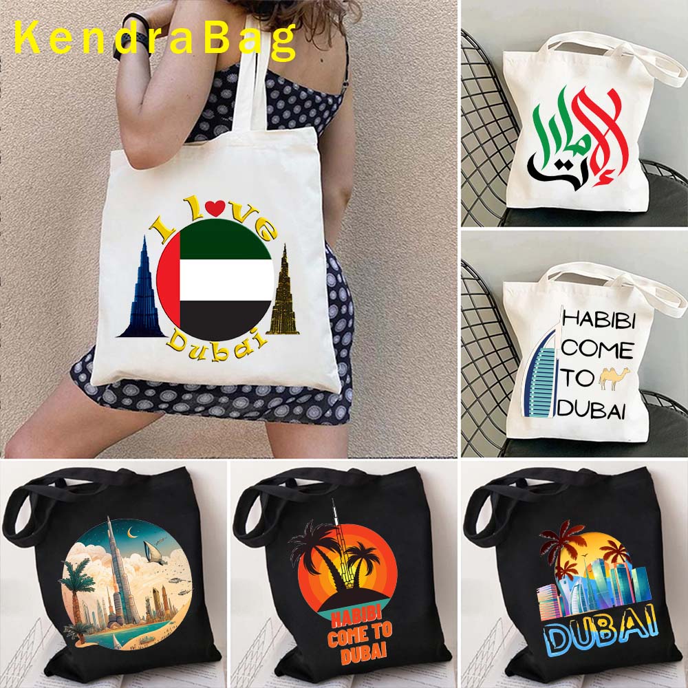 Women Bags In Dubai - Arahabes Emirlikleri Amblemi Dubai Baskısı BAE